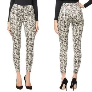 Good American Good Legs Skinny Jeans Snakeskin Print High Waist Stretch Size 4